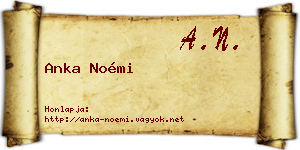 Anka Noémi névjegykártya